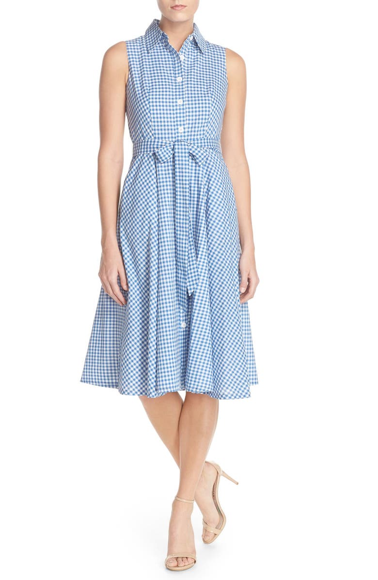 Chetta B Gingham Shirtdress, Main, color,