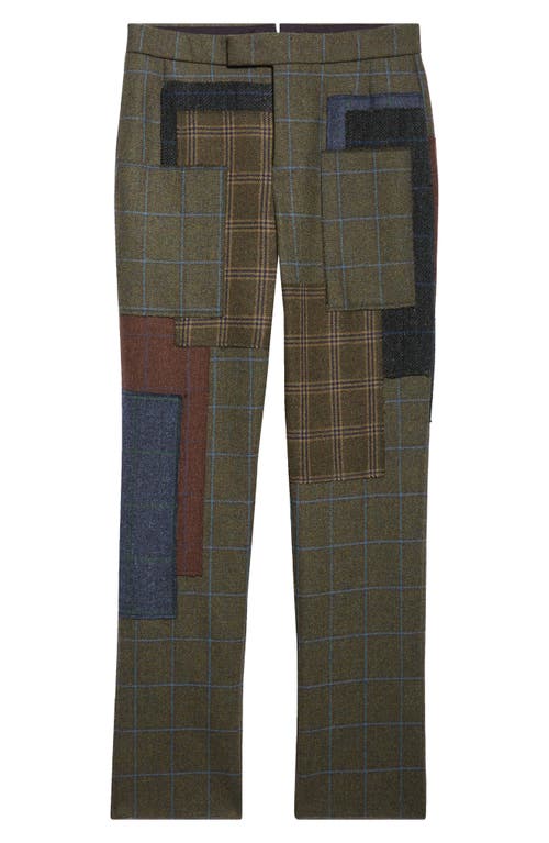 Thom Browne Fit 1 Patchwork Wool Backstrap Trousers In Brown