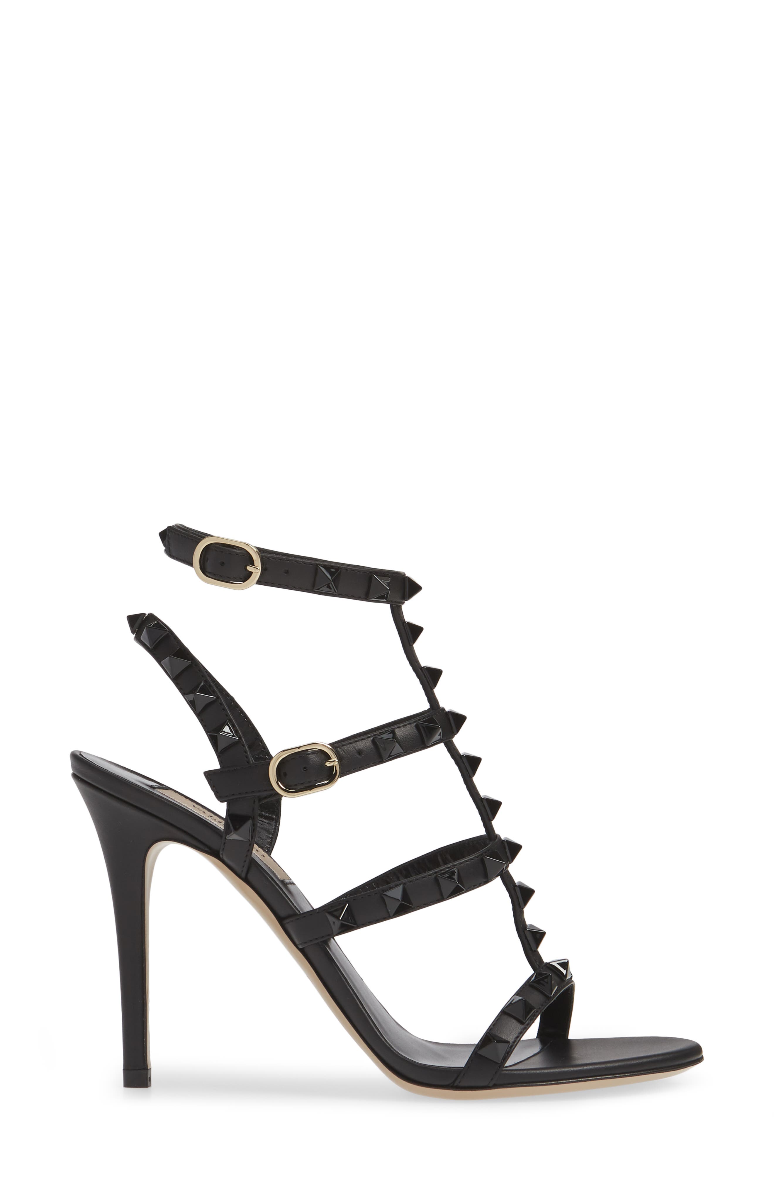 Valentino Garavani Rockstud T-Strap Sandal, Alternate, color, 