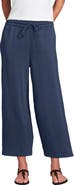 Lands' End Sport Knit Pull On Drawstring Wide Leg Crop Pants