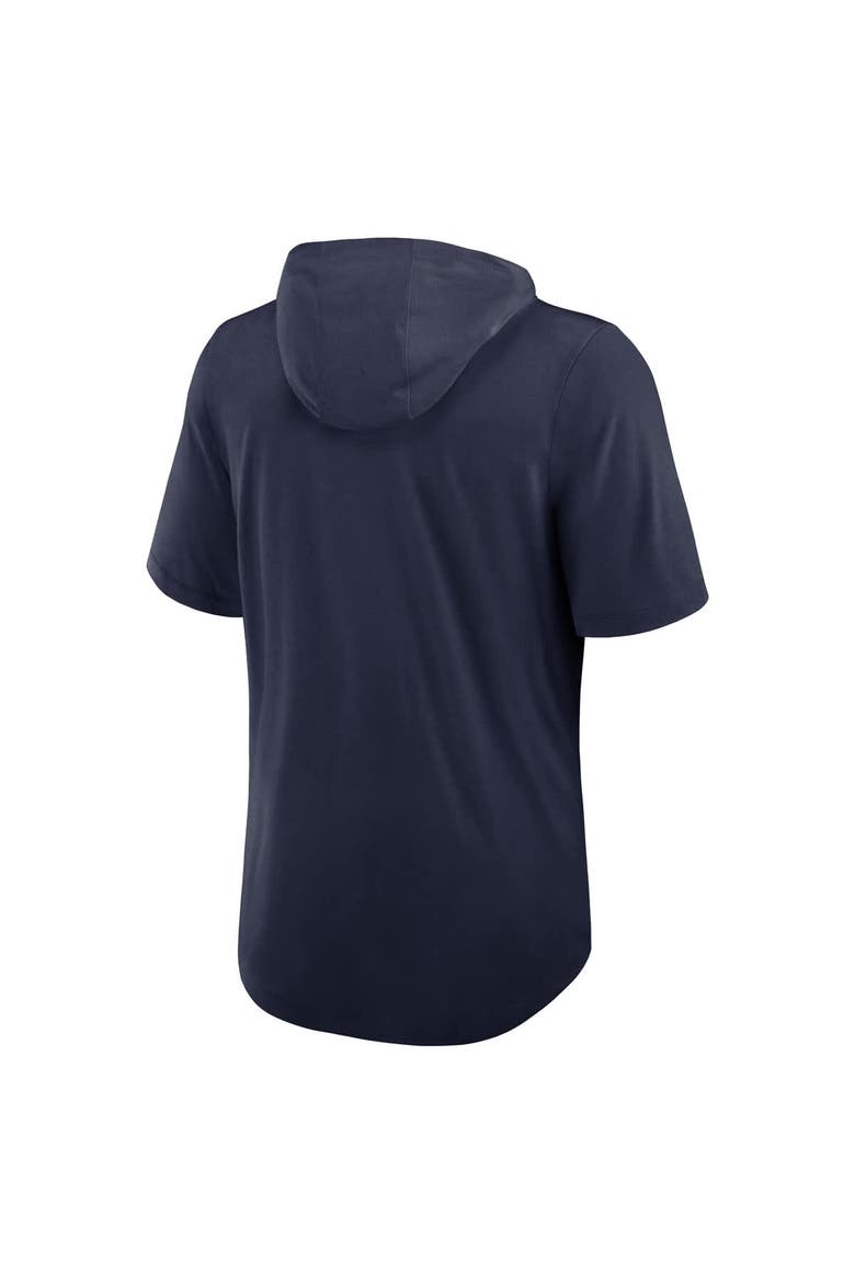 Men's Nike Navy Denver Broncos Lockup Tri-Blend Hoodie T-Shirt, Alternate, color, Navy