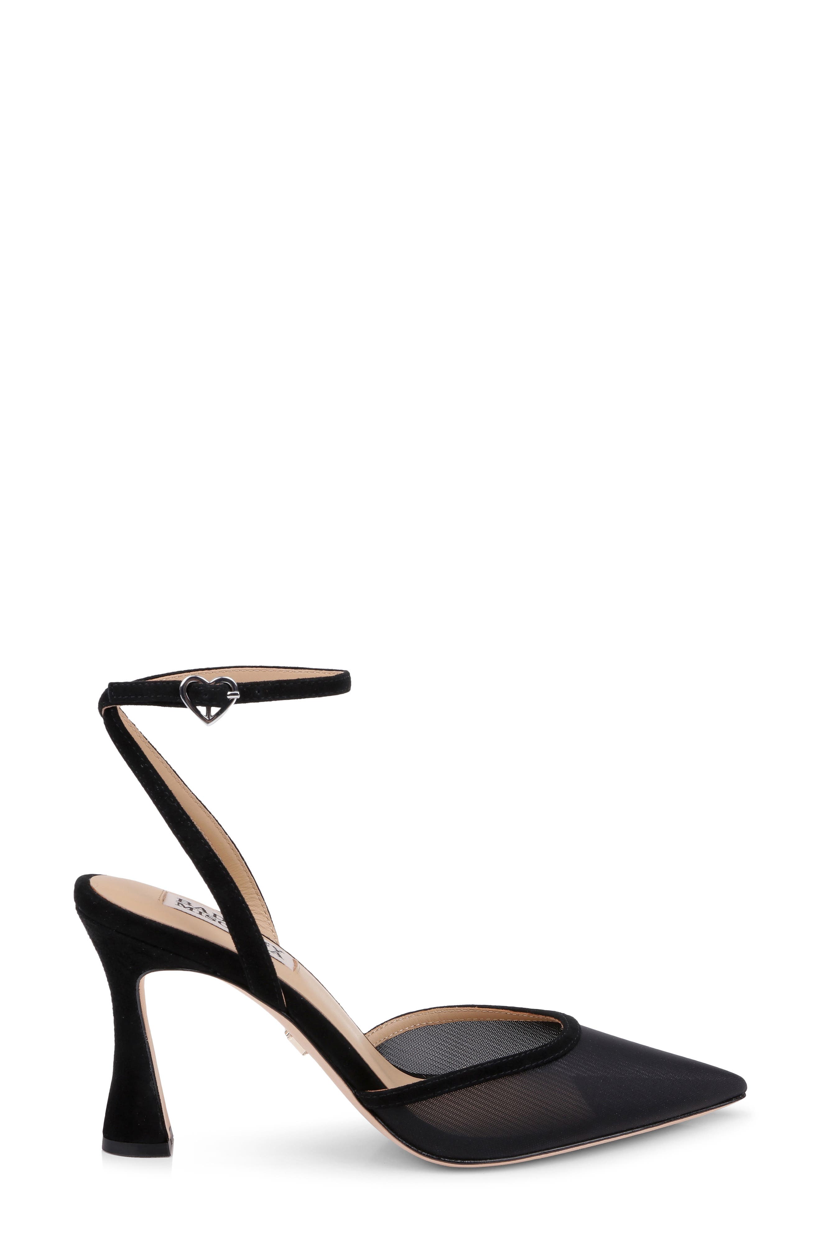 Badgley Mischka Collection Yordan Ankle Strap Pump, Alternate, color, Black Suede