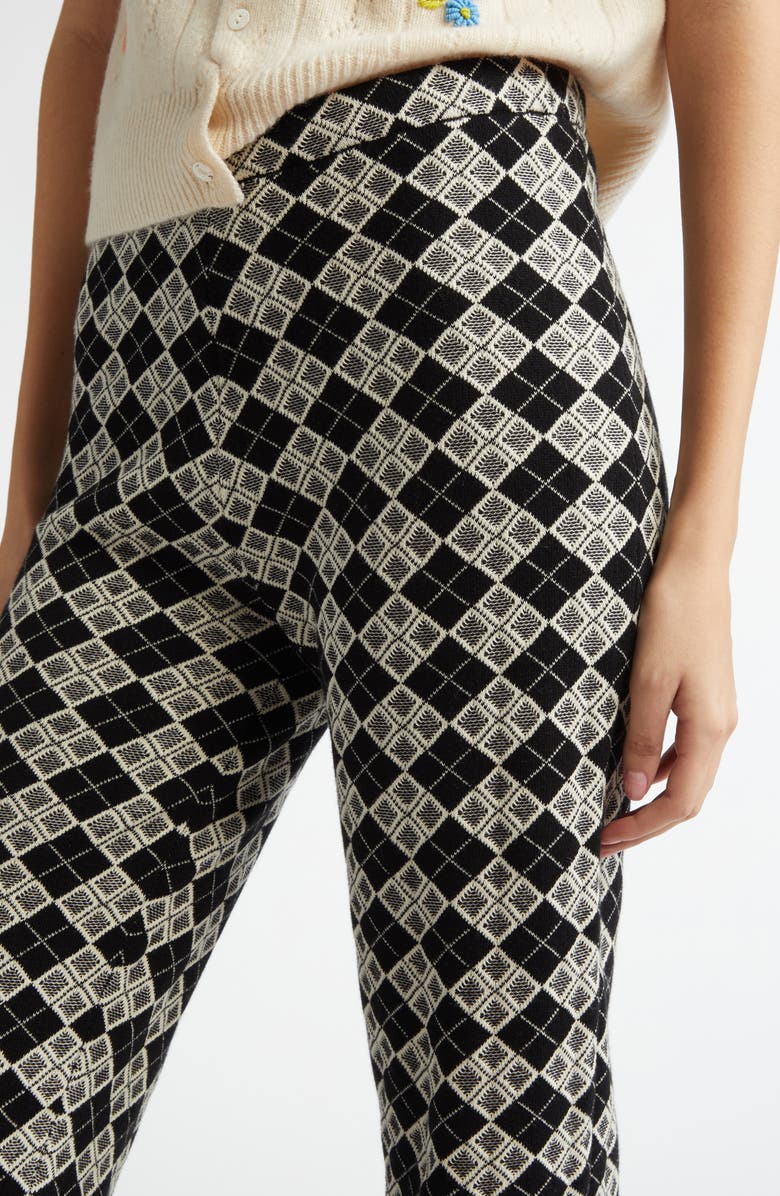 YanYan Argyle Organic Cotton Slim Pants, Alternate, color, 