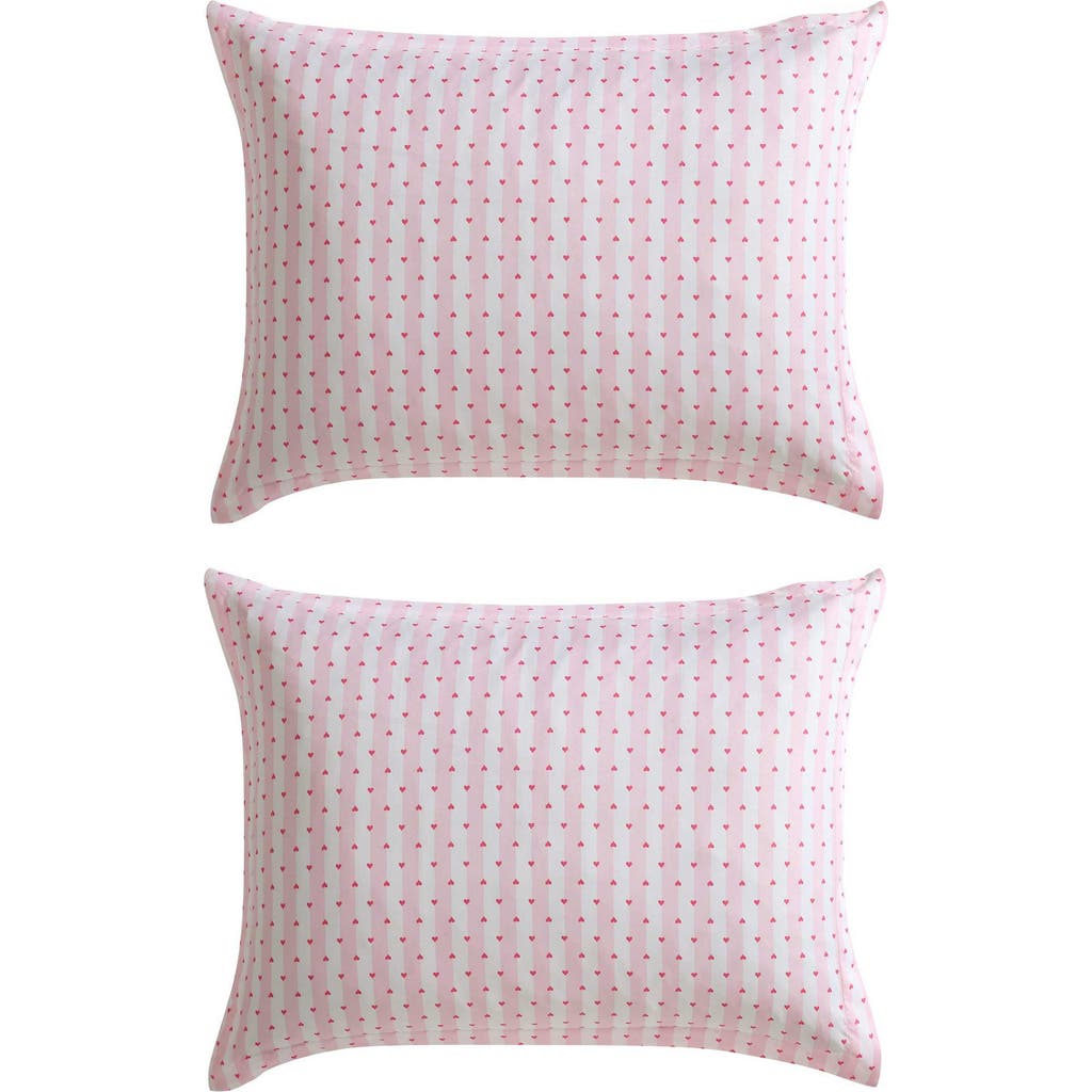 Betsey Johnson Wonderland Stripe Duvet Cover & Sham Set In Bright Pink