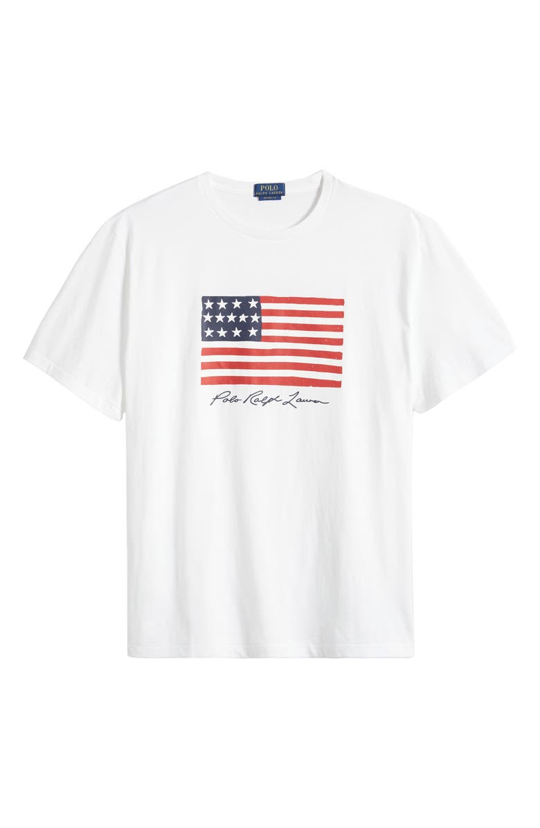 Polo Ralph Lauren American Flag Logo Cotton Graphic T-Shirt, Alternate, color,