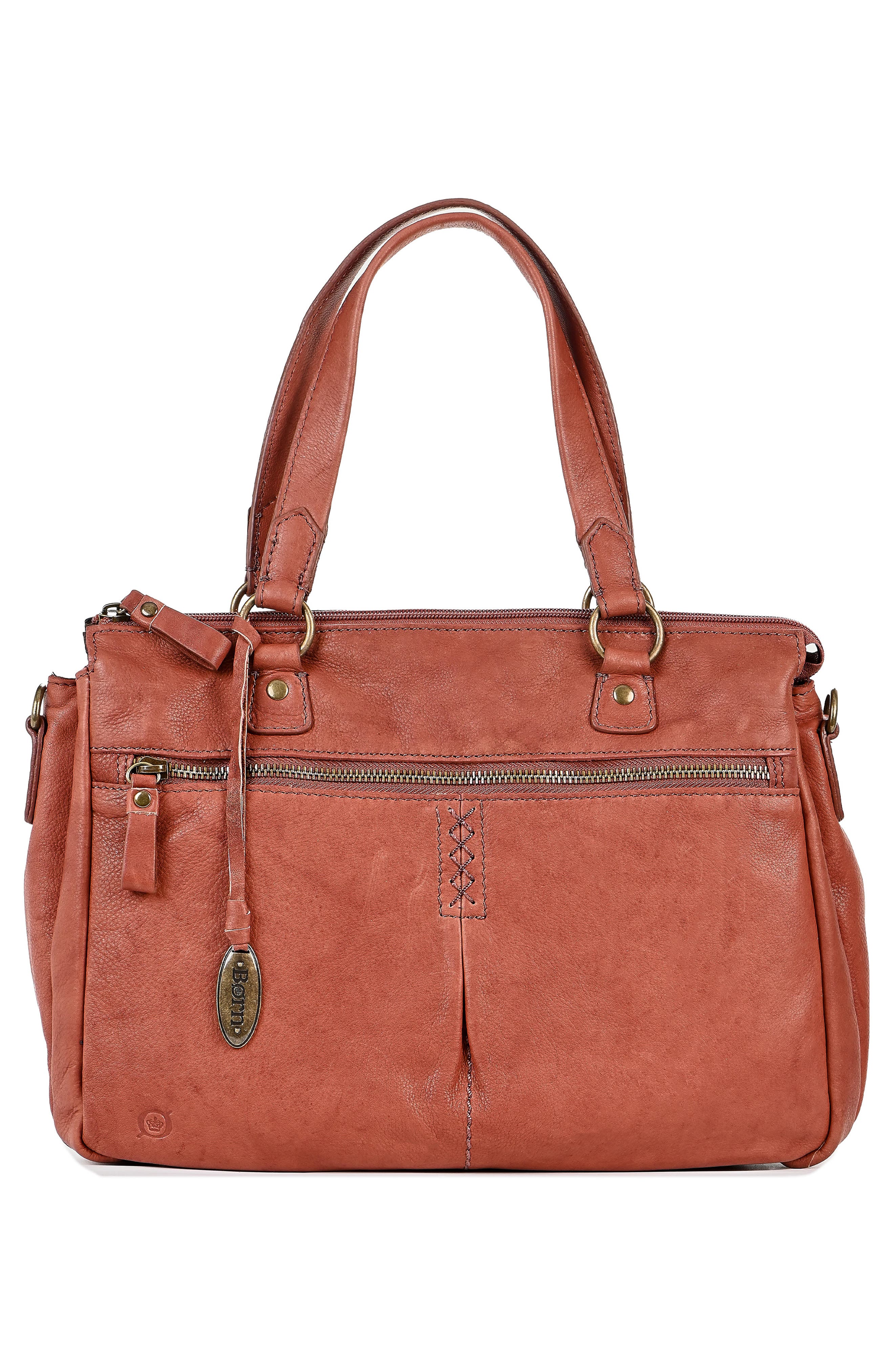 Børn Paulus Leather Satchel, Alternate, color, Saddle
