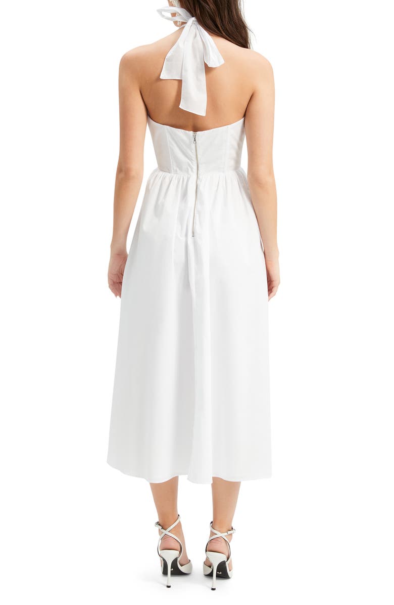 Bardot Kylen Cotton Halter Midi Dress, Alternate, color, Orchid White