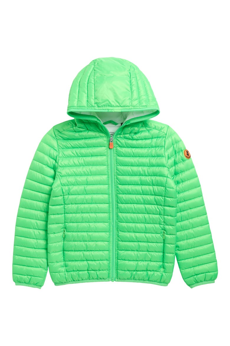 Kids' Gillo Hooded Puffer Jacket, Main, color, FLUO GREEN