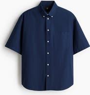 H&M Relaxed Fit Short-sleeved Oxford Shirt