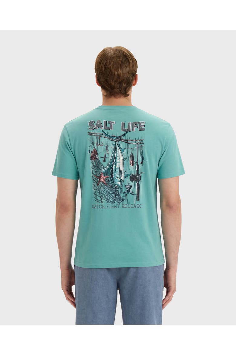 Offshore Catch Short Sleeve Tee, Alternate, color, OCEAN SPRAY