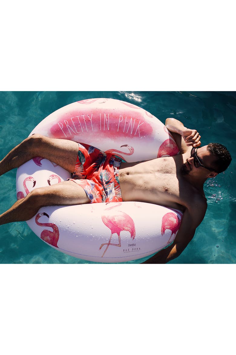 Pretty In Pink 48 Inch Flamingo Inflatable Jumbo Pool Tube, Alternate, color, Pink