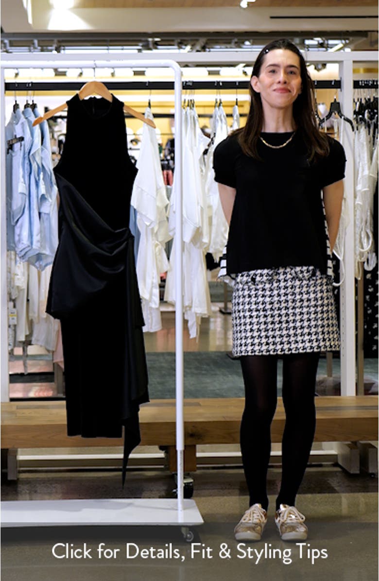 Gudairi Velvet Draped Cocktail Dress, sales video thumbnail