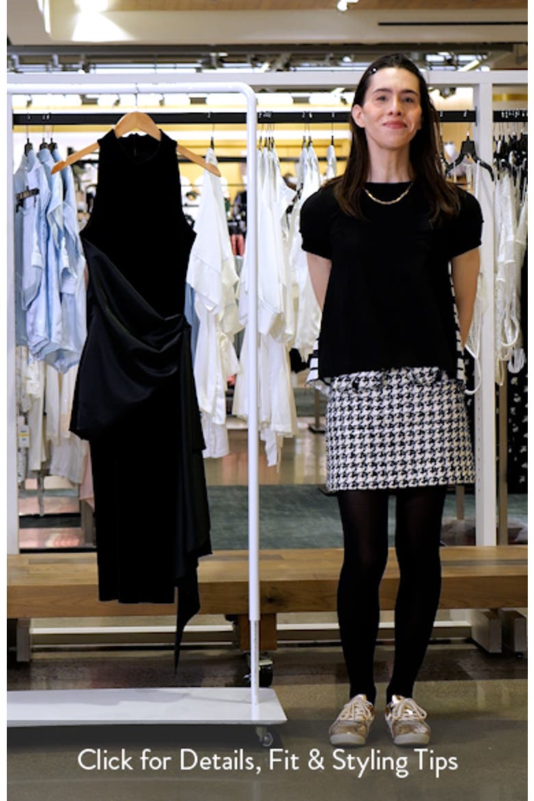 Gudairi Velvet Draped Cocktail Dress video