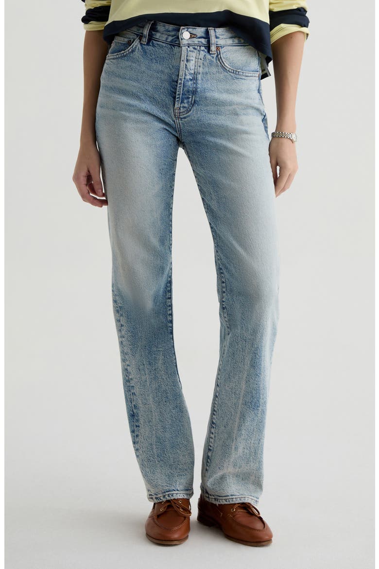 Sydney High Waist Relaxed Straight Leg Jeans, Main, color, 17 YEARS FORLORN