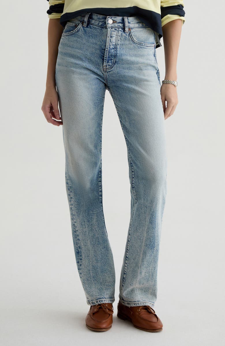 AG Sydney High Waist Relaxed Straight Leg Jeans, Main, color, 17 Years Forlorn