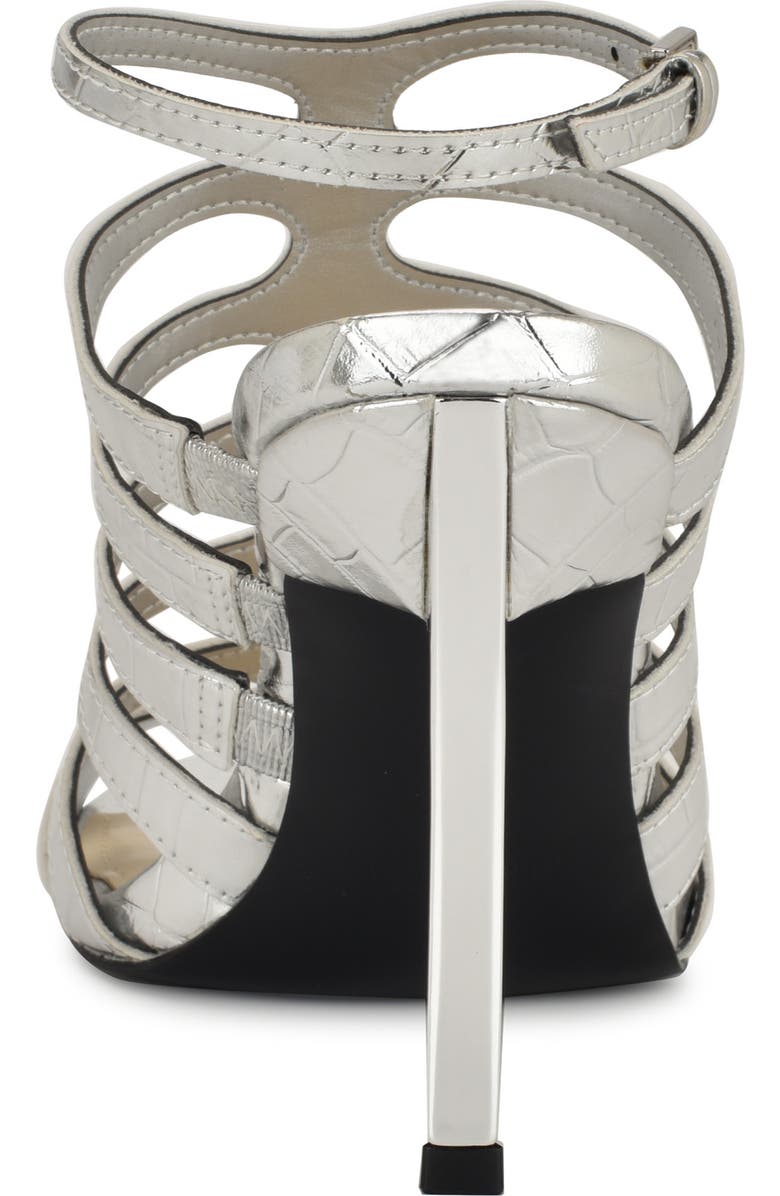 Nine West Saleen Strappy Sandal, Alternate, color, Silver