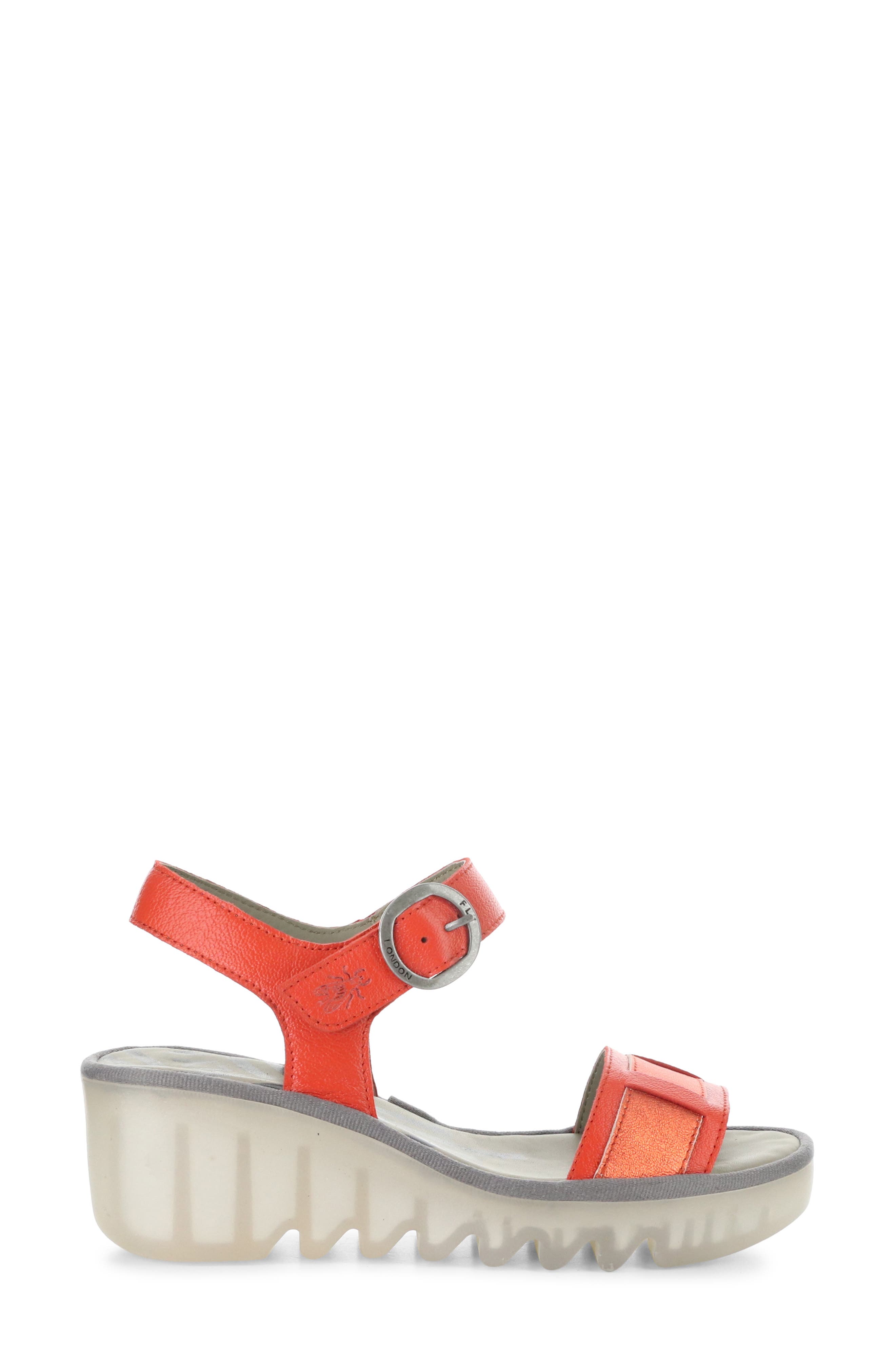 Beik Ankle Strap Platform Wedge Sandal, Alternate, color, 002 RED
