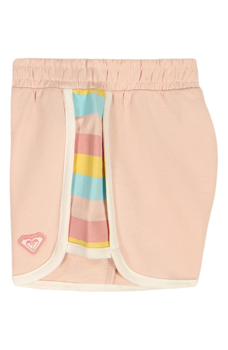 Roxy Ruffle Sleeve Graphic T-Shirt & Shorts Set, Alternate, color, White Multi