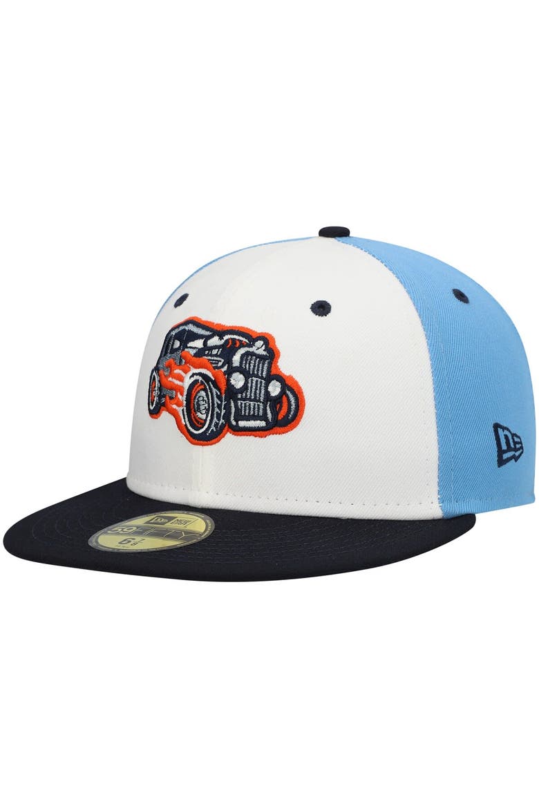Men's New Era White Bowling Green Hot Rods Authentic Collection Team Alternate 59FIFTY Fitted Hat, Main, color, White