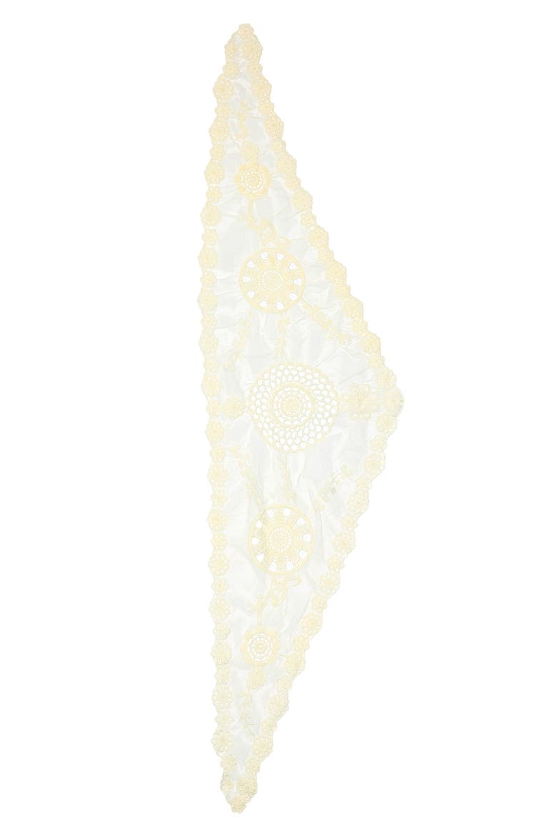 Lace Hair Scarf, Alternate, color, IVORY