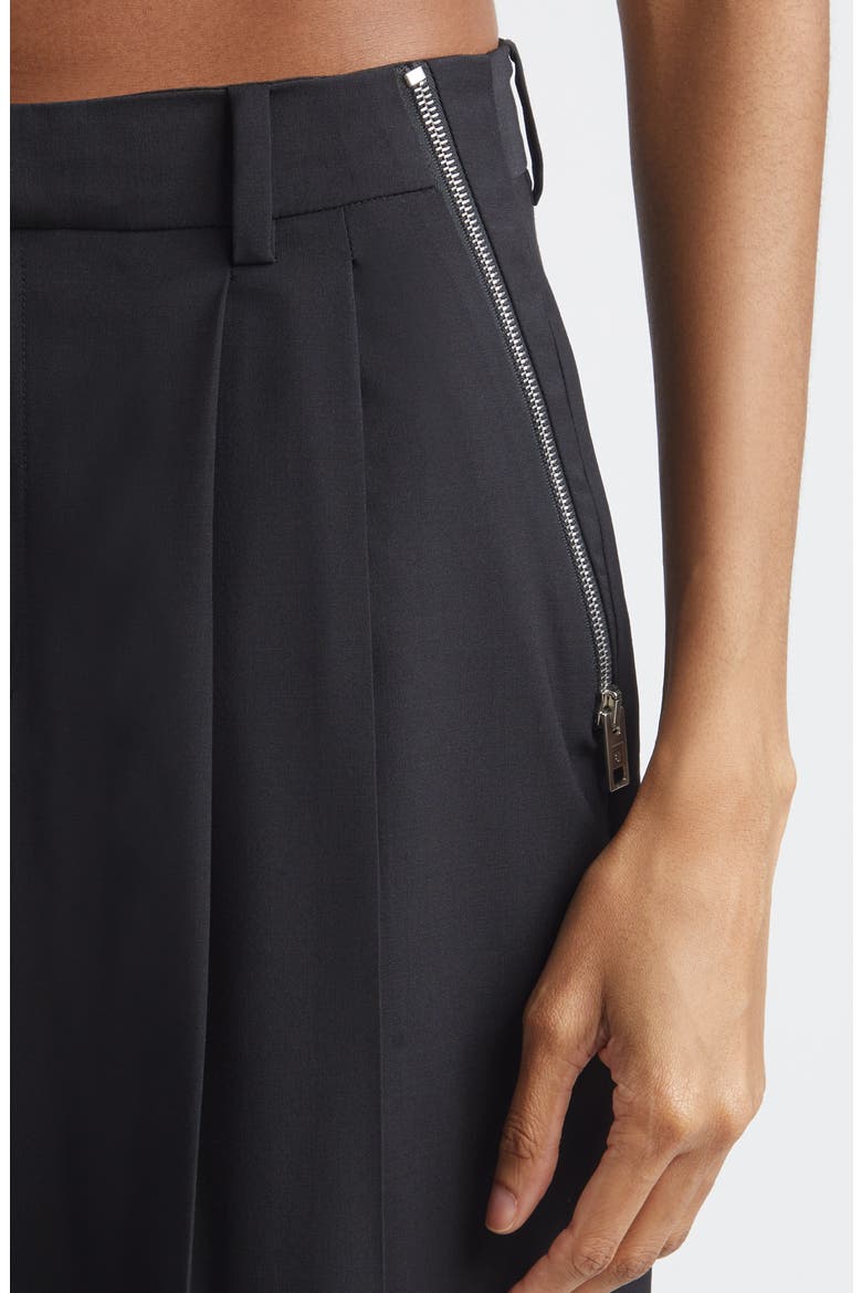 Stretch Wool Blend Tailored Pants, Alternate, color, BLACK