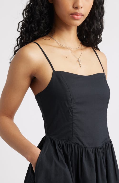 Bp. Coquette Princess Seam Minidress In Black