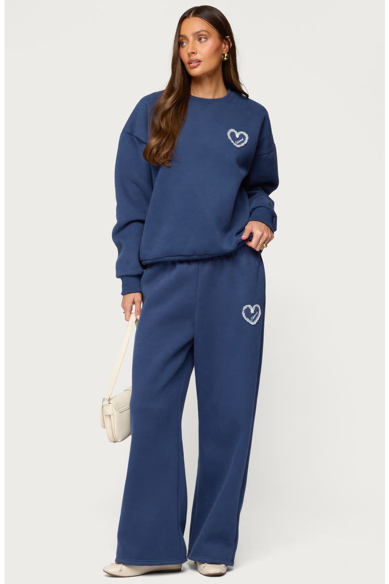 Love Edikted Oversize Sweatshirt, Alternate, color, NAVY