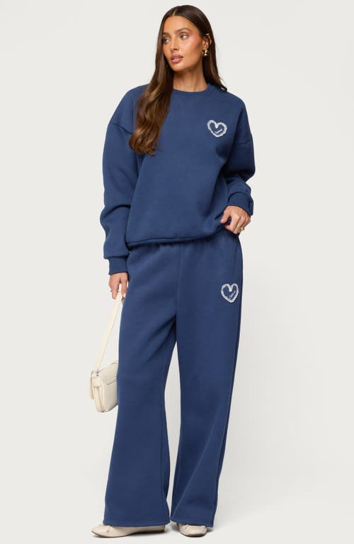 Edikted Love  Oversize Sweatshirt In Blue