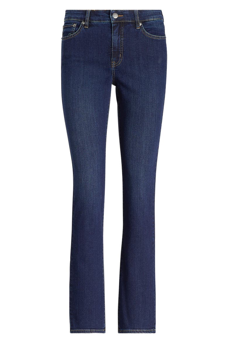 Mid Rise Straight Leg Jeans, Alternate, color, DEEP ROYAL WASH DENIM