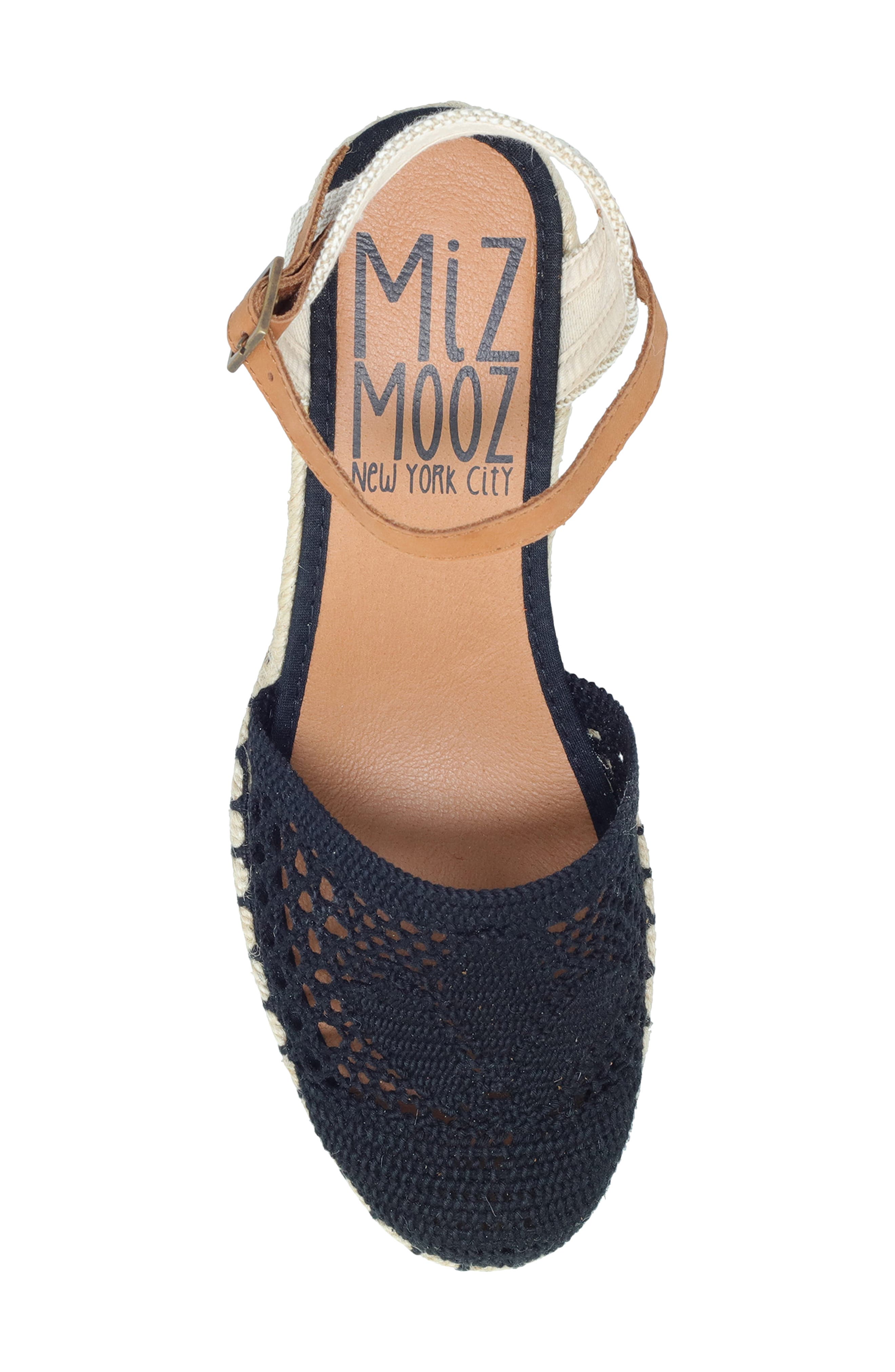 Miz Mooz May Crochet Espadrille Wedge, Alternate, color, 