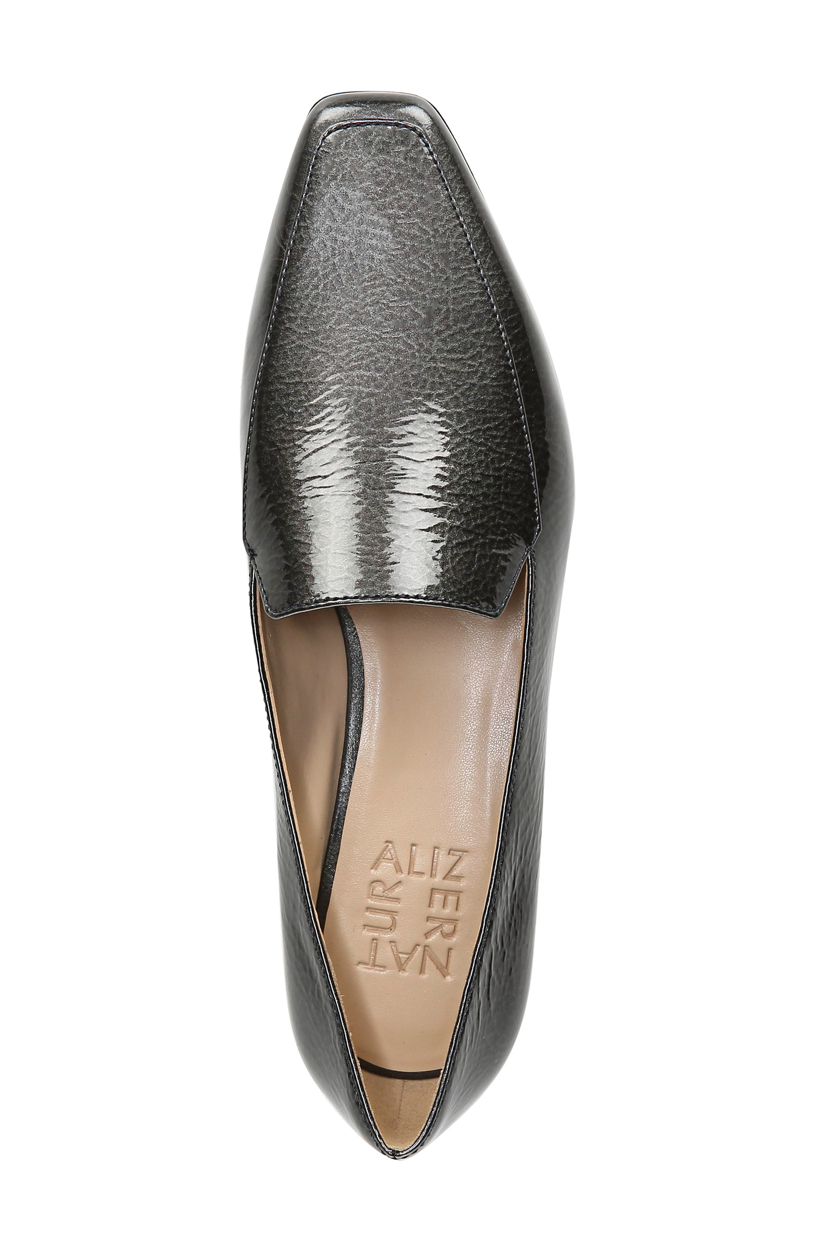 Clea Loafer, Alternate, color, GUNMETAL PATENT LEATHER