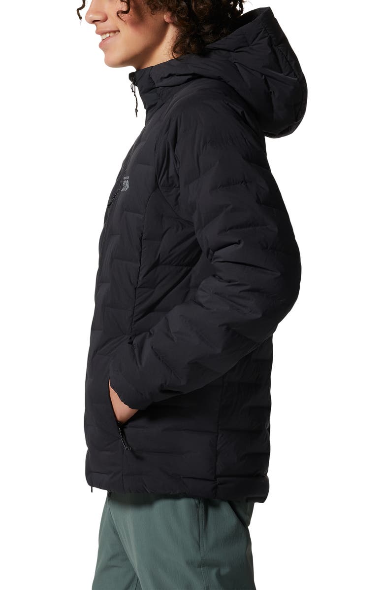 Mountain Hardwear Stretchdown<sup>™</sup> 700 Fill Power Down Hooded Jacket, Alternate, color, Black