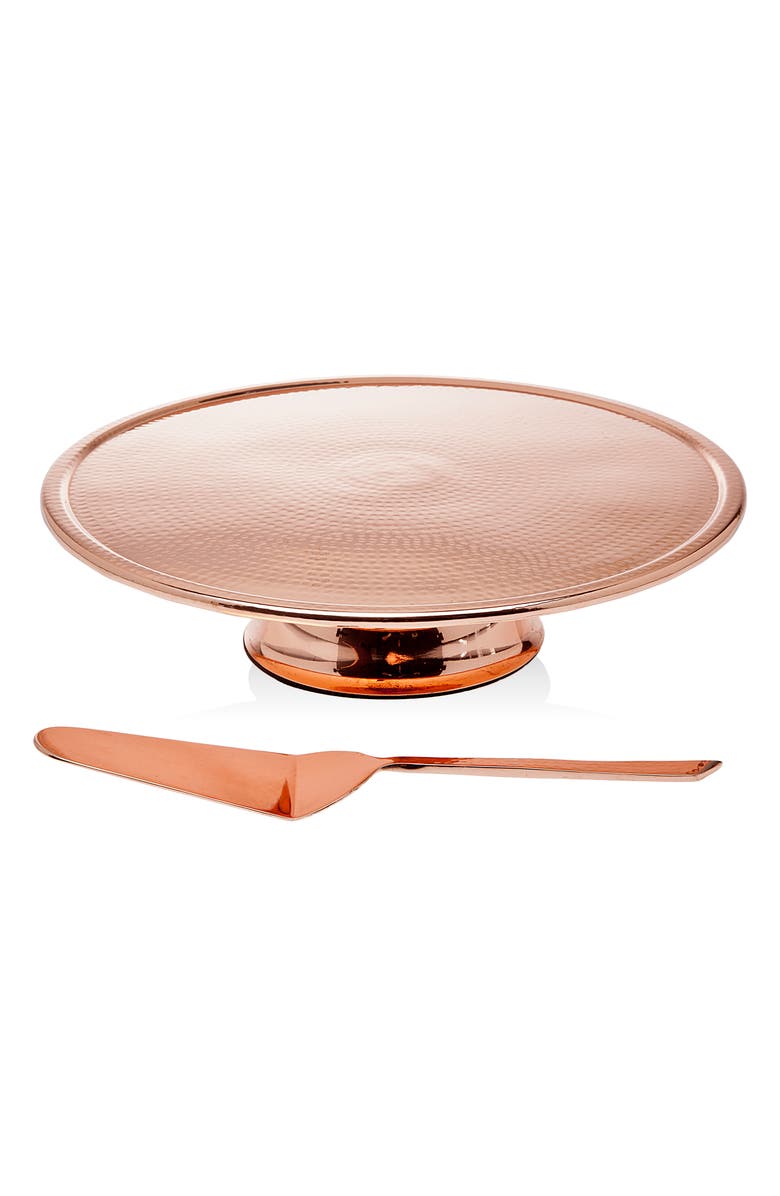 Godinger Copper Finish Cake Stand, Main, color,