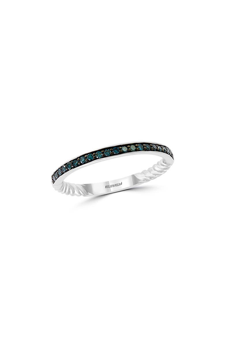 Blue Diamond Stacking Ring, Main, color, BLUE