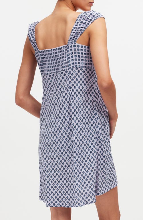 Madewell Cap Sleeve Button Up Minidress In Washed Lavender