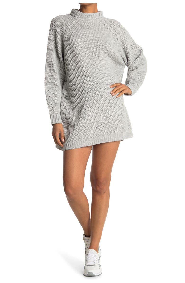 BB Dakota by Steve Madden Cowl Neck Chunky Knit Sweater Dress, Main, color, 