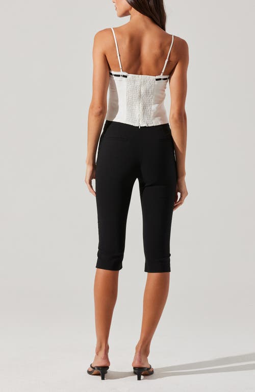 Astr The Label Ribbon Detail Paiton Top In White