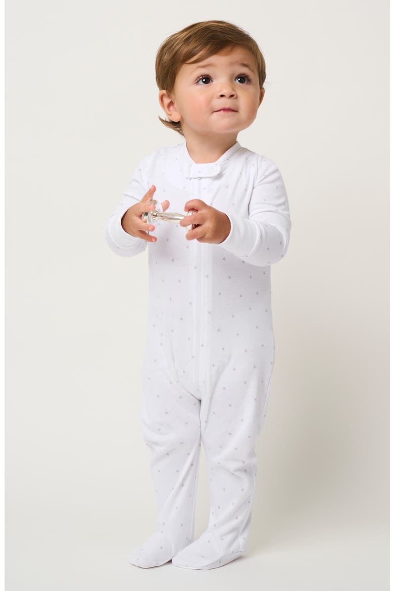 Stars Pima Romper, Alternate, color, WHITE