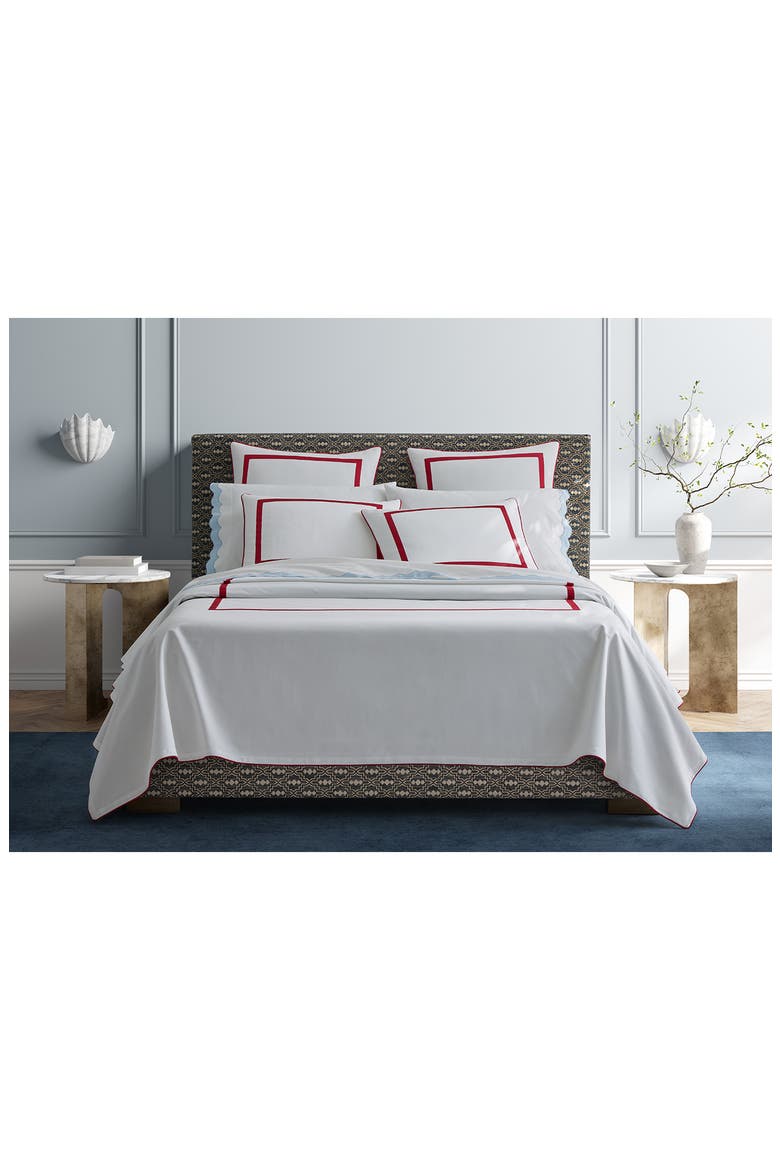 Louise Piqué Boudoir Pillow Sham, Alternate, color, HAZY BLUE