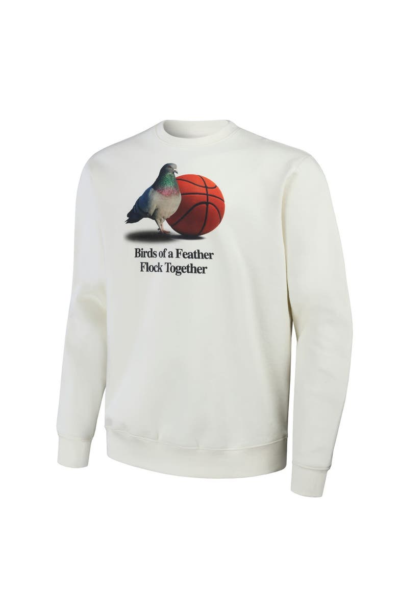 STAPLE Men's NBA x Staple Cream All Teams Birds of a Feather Crew Sweatshirt, Alternate, color, Cream