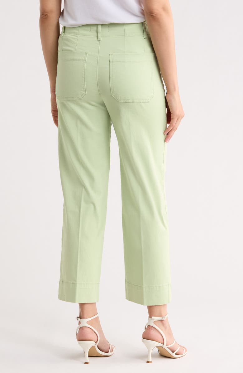 Bagatelle Cropped Cotton Twill Pants, Alternate, color, Pale Pistachio