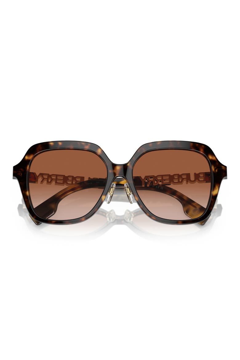 Joni 55mm Gradient Square Sunglasses, Alternate, color, DARK HAVANA/ BROWN GRADIENT