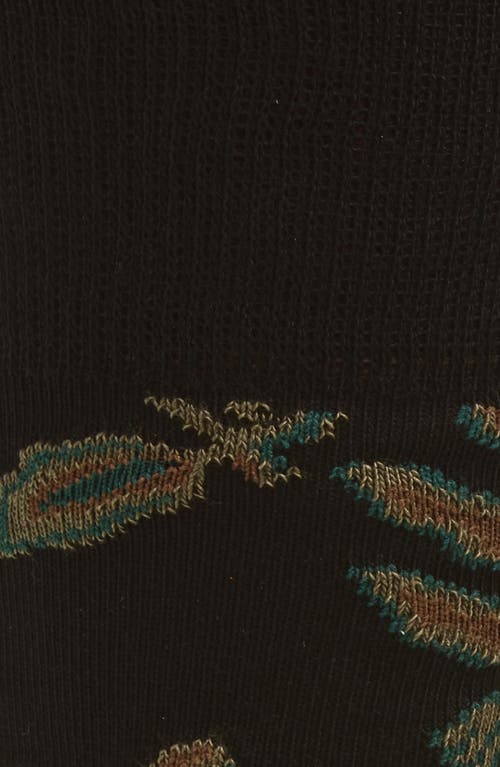 Paul Smith Bohemia Insect Pattern Cotton Blend Dress Socks In Black