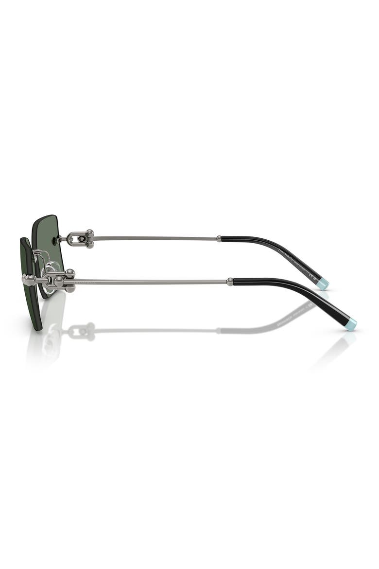 59mm Rectangular Sunglasses, Alternate, color, GUNMETAL
