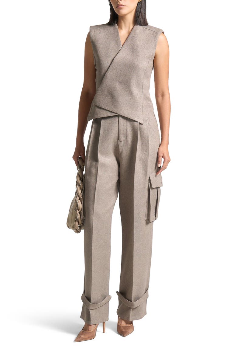 Laurence Tailored Wrap Waistcoat, Main, color, Taupe