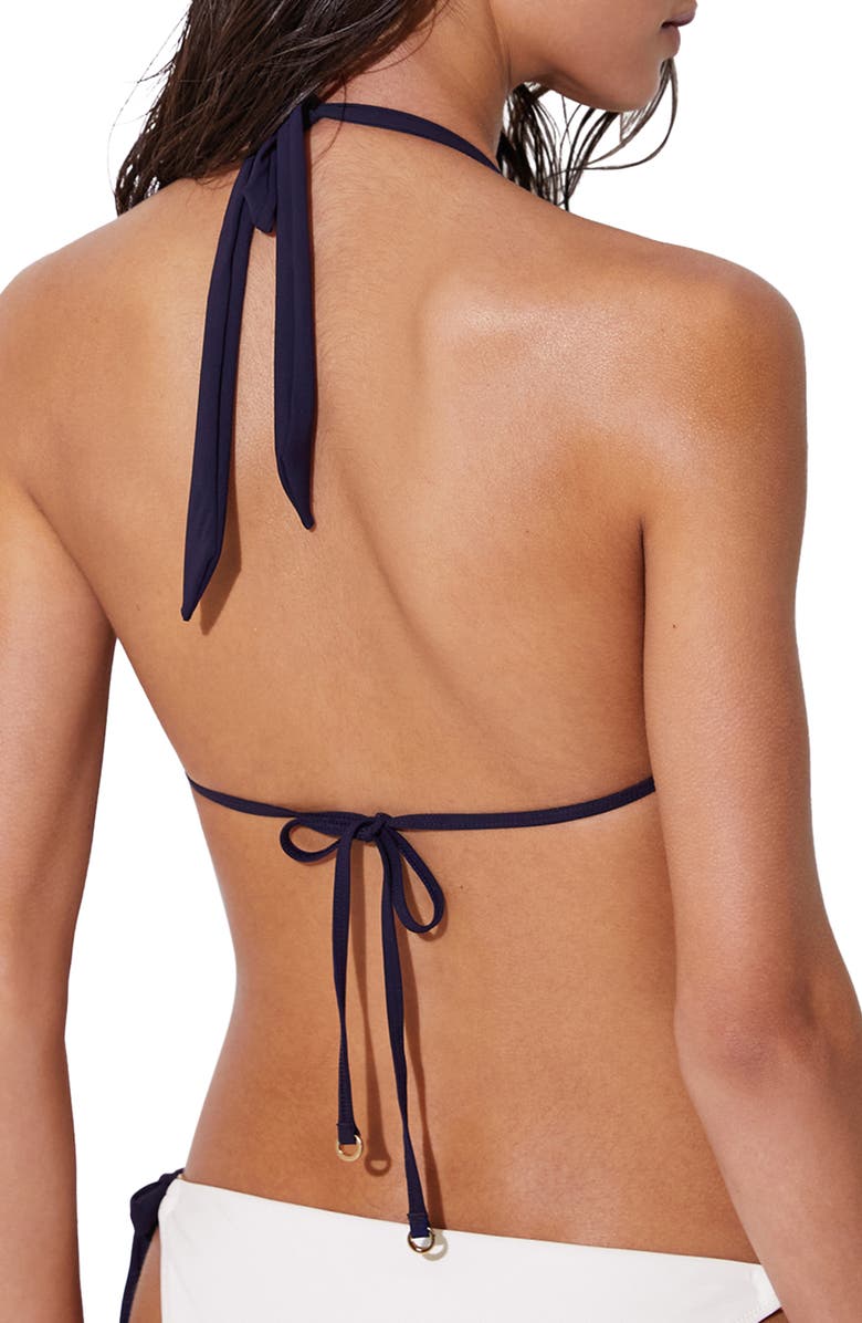 Reiss Riva Triangle Bikini Top, Alternate, color, Ivory