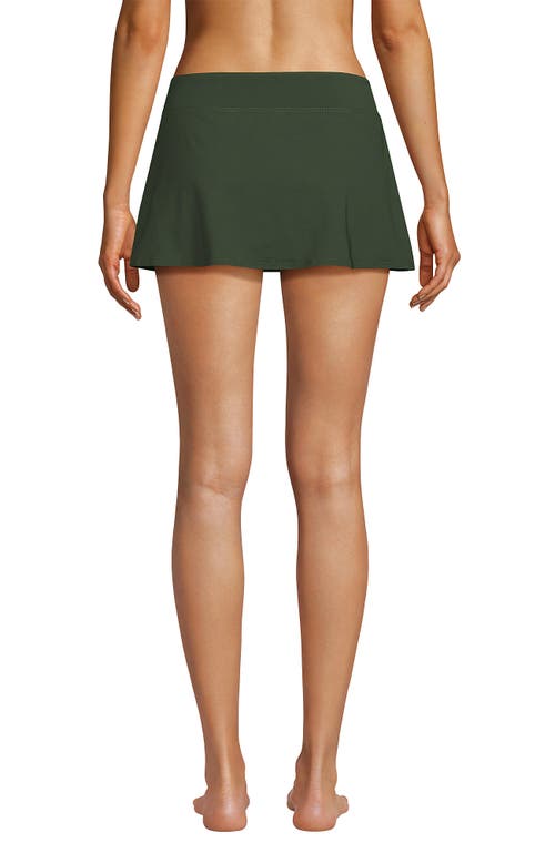 Lands' End Mini Swim Skirt In Rich Olive Green