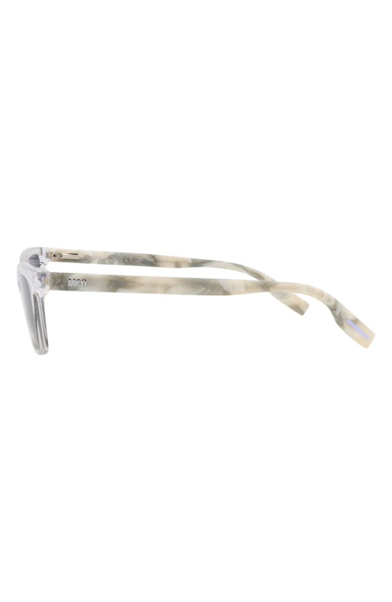 MCQ 51mm Core Rectangular Sunglasses, Alternate, color, Crystal White Grey