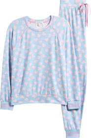 PJ Salvage Peachy Heart Print Jersey Pajamas
