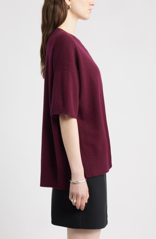 Nordstrom Relaxed Fit Pima Cotton Crewneck T-shirt In Burgundy
